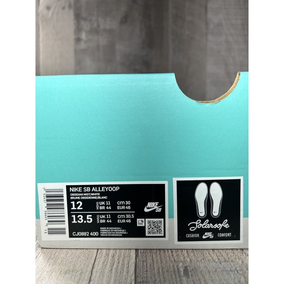 Nike Men's SB Alleyoop Obsidian Mist Shoes Sneakers Gray Size 12 CJ0882-400 - Picture 14 of 15